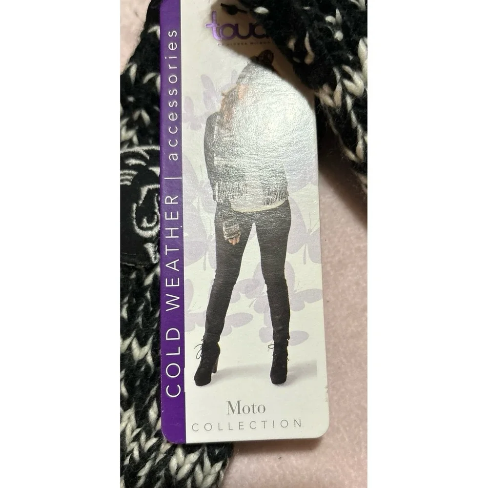 NEW Touch by‎ Alyssa Milano NFL Carolina Panthers Moto Coll. Fingerless Gloves